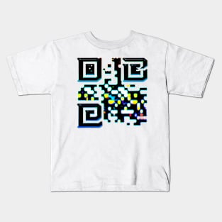 QR code art shape design Kids T-Shirt